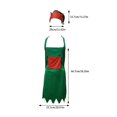 thumbnail image 5 of Aellinatey Kitchen Apron Fashion Elf Apron Christmas Apron and Hat Set Cooking Apron, 5 of 13