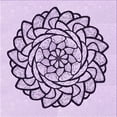 thumbnail image 1 of Ahgly Company Machine Washable Indoor Square Transitional Purple Flower Purple Area Rugs, 6' Square, 1 of 7