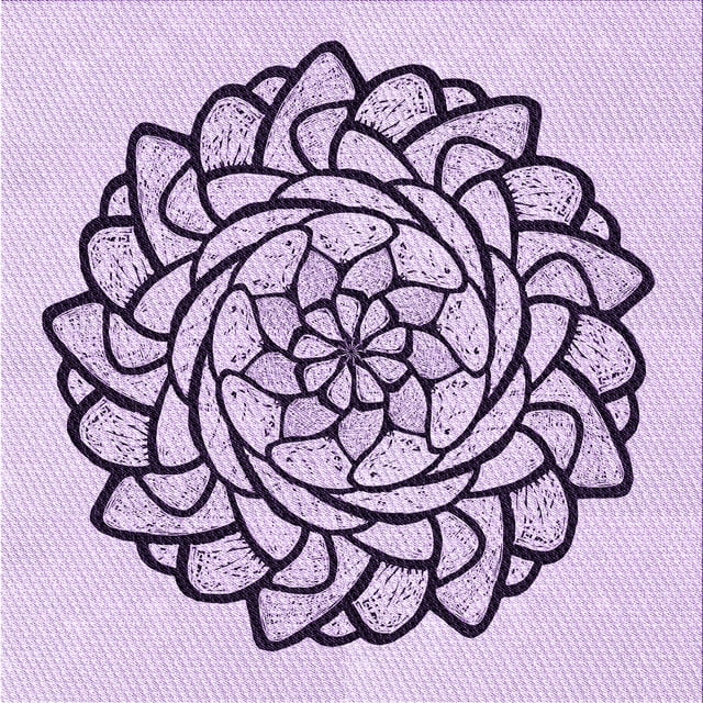 Ahgly Company Machine Washable Indoor Square Transitional Purple Flower Purple Area Rugs, 6' Square