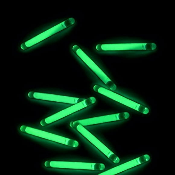 GiftExpress 100 Pcs Pequeños Palitos Luminosos Verdes/Mini Palitos Luminosos/ Flotadores de Pesca Perfectos para Rellenar Huevos de Pascua/Fiesta de Zombies/Caza de Huevos de Pascua/Decoración de Hall
