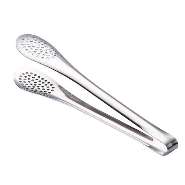 Toystoory Pinza de acero inoxidable para pan y comida, pinzas estables flexibles resistentes al desgaste, fuerte resistencia al calor, abrazadera para Cocina y Comedor Plata 28x4.7 cm Toystoory JJ17596-04