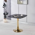 thumbnail image 2 of GVN Modern Square Dining Table 31.5 Inch Small Space Kitchen Table for 2-4 People Apartment Breakfast Nook with MDF Tabletop Tulip Pedestal, Black, 2 of 7