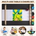 thumbnail image 5 of M optimized Kids' Table and Chairs Set with Storage Bins Drawing Desk Kids Art Table and 2 Chairs, Wooden Activity Art Study Desk, 5 of 10
