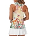 thumbnail image 5 of Whosucclay Butterfly Rose Pattern Women's Golf Shirts for Womens, V Neck Tennis Shirts Soft Elastic Women's Golf Shirts, 5 of 7