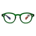 thumbnail image 3 of Thick Square Plastic Reading Glasses 2.00, Spring Hinge Green Readers +2.00 for Men and Women, 3 of 3