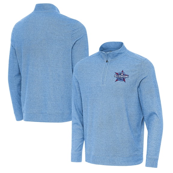 Men's Antigua Heather Powder Blue 2026 MLB All-Star Game Subtle Quarter-Zip Jacket