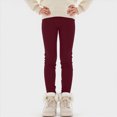 thumbnail image 6 of Gibobby Kids Baby Girls Leggings Footless Soft Skinny Thin Leggings Toddler Girls Solid Stretch Trousers(13-14 Years,Brick Red), 6 of 7