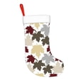 thumbnail image 2 of Daiia colorful Maple Print Christmas Stocking，18"Large Knitted Xmas Stocking for Kids, Family Stocking for Fireplace Christmas Holiday Party Decoration, 2 of 7