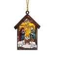 thumbnail image 2 of Xihbxyly Atrapasol de Belén, Diseño de Vitral Artesanal, Colores Vibrantes para Ventana, Decoración Navideña, Ideal para Regalo de Navidad, Sala de Estar o Dormitorio, Material Acrílico, Juego de 1 P, 2 of 7