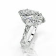 thumbnail image 2 of First Jewel White Gold Over 14K Silver Diamond Ring for Women's - Marquise Cut Excellent 2.4 Ct Diamond Ring For Her - Solitaire with Accent Diamond Ring for Her - Engagement Wedding Diamond Ring, 2 of 7