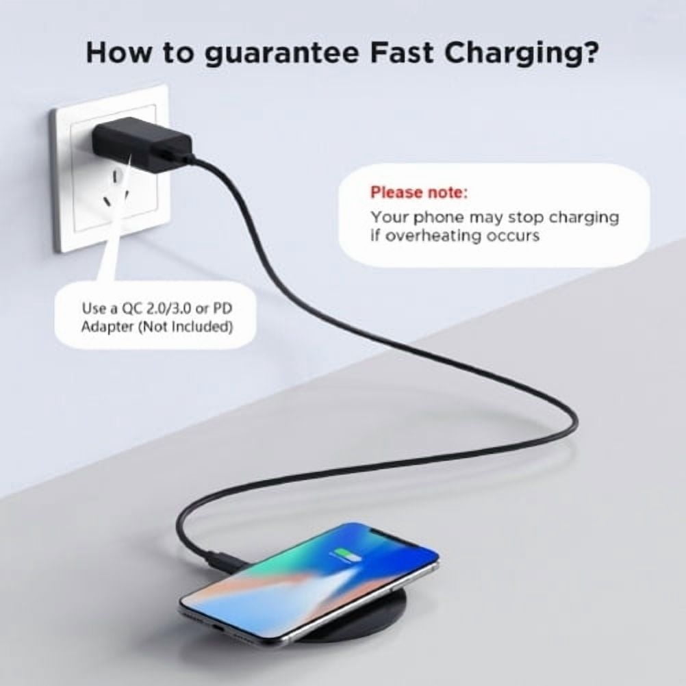 AWAccessory T-Mobile REVVL 6 Pro Phone Charger, Black