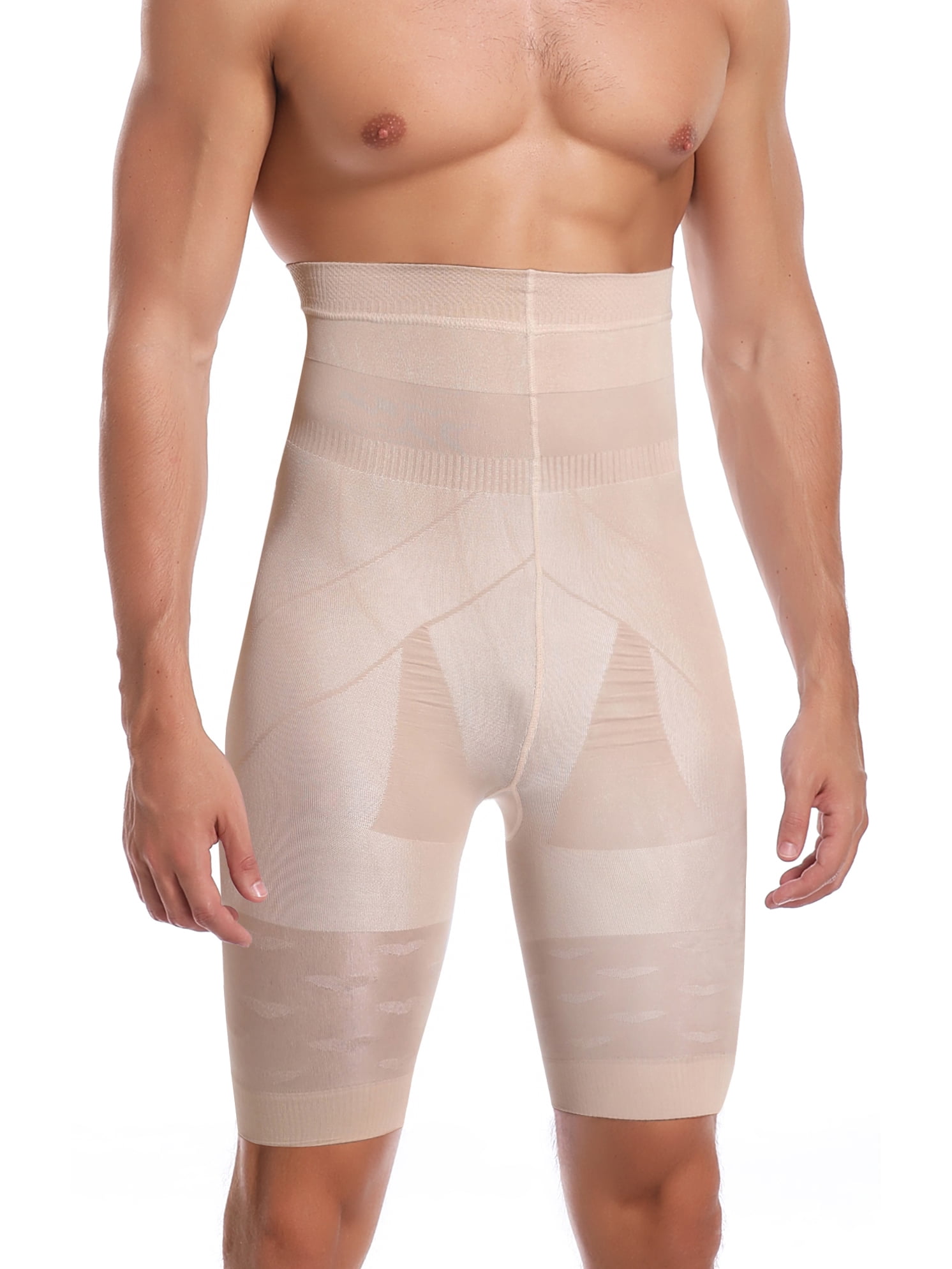Men Tummy Control Shorts High Waist Training Compression Shaper Pants Body Shaper Seamless Belly Girdle Boxer Briefs