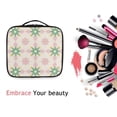thumbnail image 6 of FORMRS Travel Makeup Bag Large Capacity Train Case Cosmetic Organizer with Adjustable Dividers, Retro Green Stars, 6 of 8