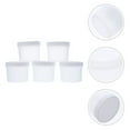 thumbnail image 3 of 5pcs 400ml Ice Cream Jars Storage Containers Dessert Box Yogurt Cup with Lid, 3 of 5