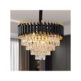 thumbnail image 3 of 3 niveles/4 niveles/5 niveles moderno crystal chandelier con 5/7/10 lights, negra y gold fixture para sala de estar, dining room, dormitorio, y kitchen decor, 3 of 8