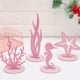 thumbnail image 3 of Centro de mesa de fiesta de sirena Macarena 4 piezas decoración de fieltro Rosado, 3 of 8