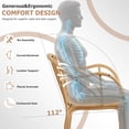 thumbnail image 6 of Avaloomia Home Outdoor Dining Chairs Set of 4, All Weather Stackable Plastic Patio Chairs with Armrest & Anti-Slip for Garden Porch Deck Kitchen No Assembly, Light Beige ﻿, 6 of 7