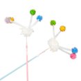 thumbnail image 2 of Cat Wand Toy Funny Colorful Shiny Cat Teaser Toy Kitten Fake Feather Toy for Pet, 2 of 10
