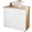 White, variant on Black Cabinet Curtains 35"W x 35"L, Dustproof Sink Skirt Curtain for Kitchen Bathroom, Solid Color Farmhouse Black Adhesive Desk Skirt Privacy Short Curtains for Office Closet Vanity Shoe Rack