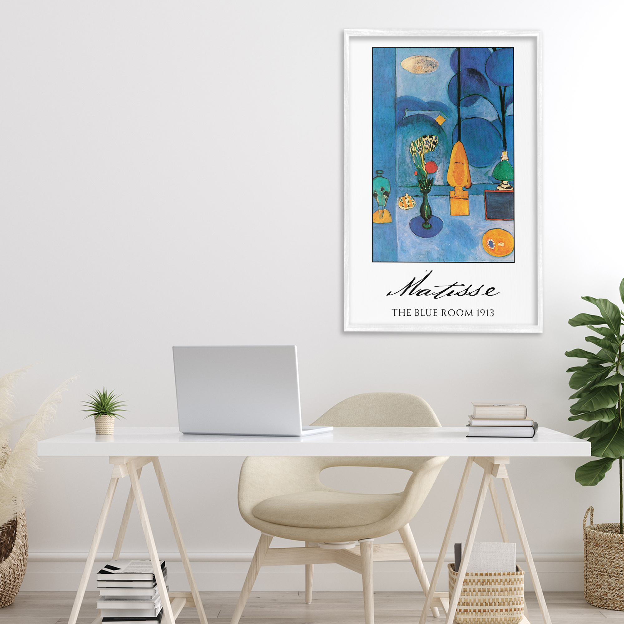 Matisse The Blue Room White Framed Giclee Art, design by Vintage Hustle