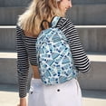 thumbnail image 6 of Picia Winter Knit Hat and Socks Printed Canvas Daypack - Stylish and Durable Vintage Compact Backpack - Class, Work, Travel, or Laptop Bookbag,Organized Compartments-Small, 6 of 6