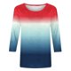 thumbnail image 4 of mfyjkho Tops Para Salir Para Mujer, Camiseta Estampada De Moda Para Mujer, Blusa Informal De Manga 3/4 Y Cuello Redondo Tops Para Salir Xxl, 4 of 4
