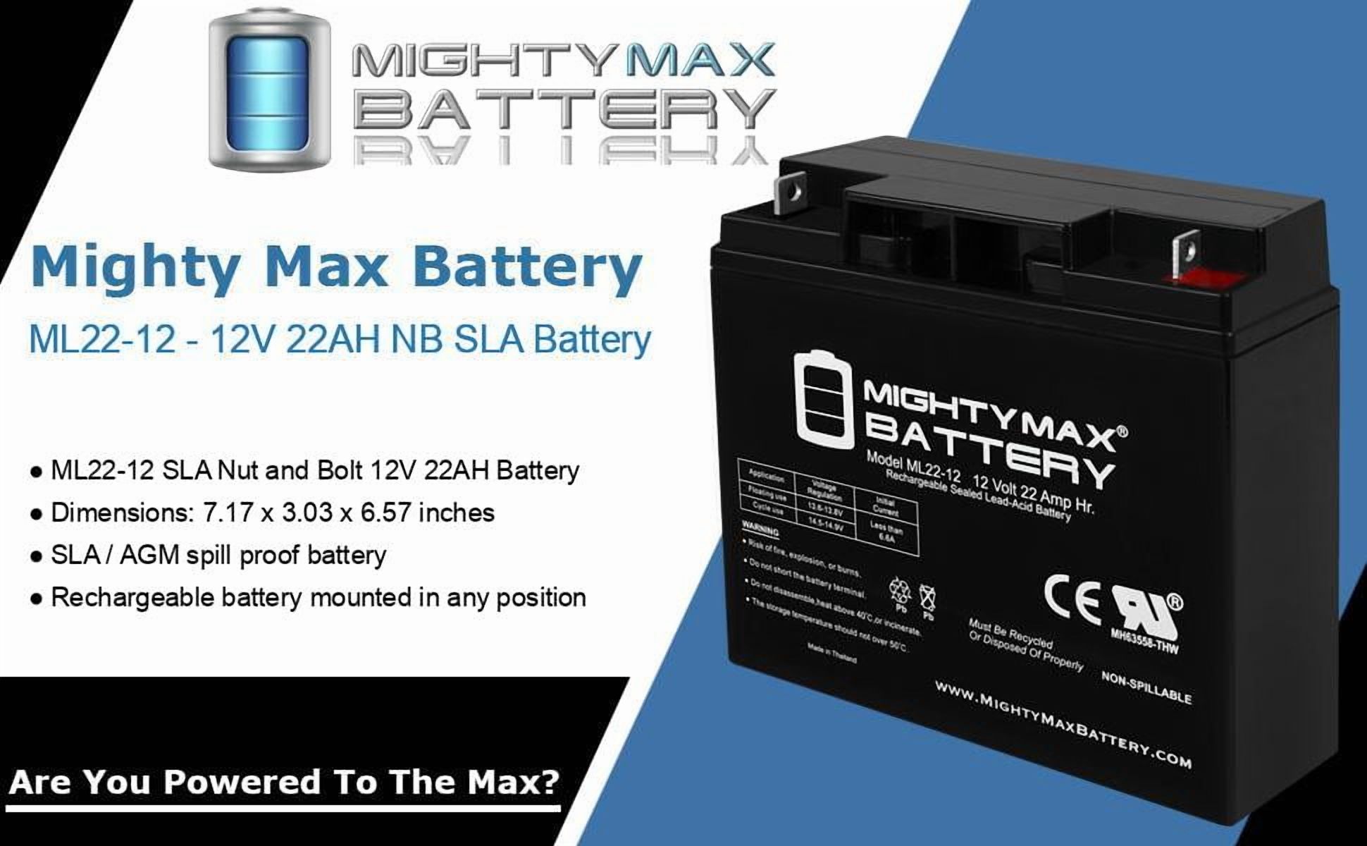 3 Pack 12V 20Ah UPS Batteries – Replaces Leoch DJW12-20, AGM, ECIPOWER Q03BLHFM12_20-4
