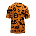 thumbnail image 5 of Halloween Shirts for Men Castle Witch Hat Graphic Short Sleeve Casual Tees Skeleton Print Crew Neck Cute Funny Costumes L, 5 of 6
