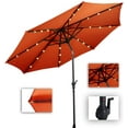 thumbnail image 6 of Costway 10ft Solar Lights Patio Umbrella Outdoor W/ 36 LBS Steel Umbrella Stand, Orange, 6 of 9
