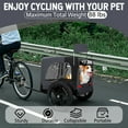 thumbnail image 2 of Outdoor Pet Bike Trailer Collapsible 16-Inch All-Terrain Wheels Universal Hitch Foldable Dog Cargo Carrier Cart for Bicycles, Black+Dark Gray, 2 of 6