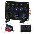 thumbnail image 3 of 5 Gang Boat Switch Panel Waterproof Car Switch Panel 2.1A Dual Usb Port 12V, 3 of 7