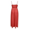 thumbnail image 5 of Wdgfv Women's Summer Smocked Maxi Dress Spaghetti Strap Flowy Swing A-Line Casual Beach Long Dress, 5 of 5
