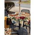 thumbnail image 5 of Outdoor Tablecloth with Umbrella Hole for Patio/Picnic/Party/Camping, Rooster Floral Waterproof Table Cloth Square Cover Washable, Farmhouse Spring Flowers Butterflies (60"x 60"), 5 of 8