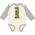 thumbnail image 3 of Inktastic Green Camo 1st Birthday Boys Long Sleeve Baby Bodysuit, 3 of 5