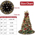 thumbnail image 3 of Black Gold Christmas Tree Skirt, 48 Inches Lace-up Golden Snowflake Xmas Tree Skirt, New Year 2026 Winter Holiday Party Indoor Decoration Home Decor, 3 of 6
