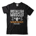 thumbnail image 2 of Mens Installing Muscles Shirt Gym Shirts Bodybuilder Shirt Funny Gym Joke Tees Fitness Gifts (Large Grey), 2 of 6