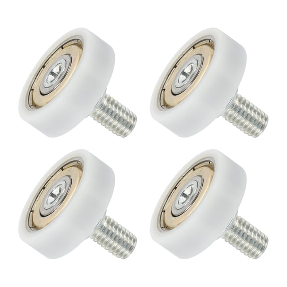 Uxcell 4 PCS Drawer Rollers 4x22mm Nylon Bearing Roller Drawer Pulley Wheels White