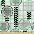 thumbnail image 2 of Ambesonne Floral Fabric by the Yard Upholstery, Abstract Doodle Pattern, 1 Yard, Pale Grey White, 2 of 5