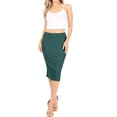 thumbnail image 5 of Women's Casual High Waist Slim Stretch Pull On Bodycon Pencil Solid Midi Skirt, 5 of 5