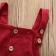thumbnail image 3 of xiaxaixu Toddler Baby Corduroy Suspender Rompers Solid Color Adjustable Strap Pockets Overalls Spring Autumn Button Down Trousers, 3 of 8