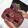thumbnail image 6 of Sikiie Snake Print Flip Double-layer Pencil Case, All-purpose Stationery Bag for Study and Office, Zipper Design, Unisex, 6 of 7