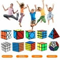 thumbnail image 3 of Speed Cube Set, Cube Bundle 2x2 3x3 4x4 5x5 Pyramid Megaminx Skew Mirror Ivy Windmill Sticker Magic Cube Collection - Puzzles Cube Toys Gift for Kids and Adults Set of 10, 3 of 7