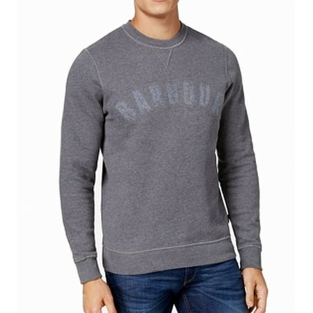 - Barbour NEW Heather Gray Mens Size Small S Logo Print Crewneck Sweater