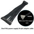 thumbnail image 4 of 8X Dual PSU Power Supply 24-Pin ATX Motherboard Splitter Cable,24Pin(20+4) for ATX Motherboard Extension Cable, 4 of 4