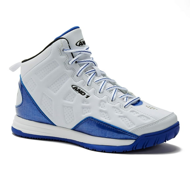 AND1 Kids Show Out Basketball Shoe 6 M US Big Kid White Royal