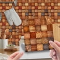 thumbnail image 4 of Peel and Stick Tile 20 Sheet Waterproof Backsplash for Kitchen Tile Stickers Self-Adhesive Floor Tile PVC Wall Tile DIY Tile Decals, 4 of 5