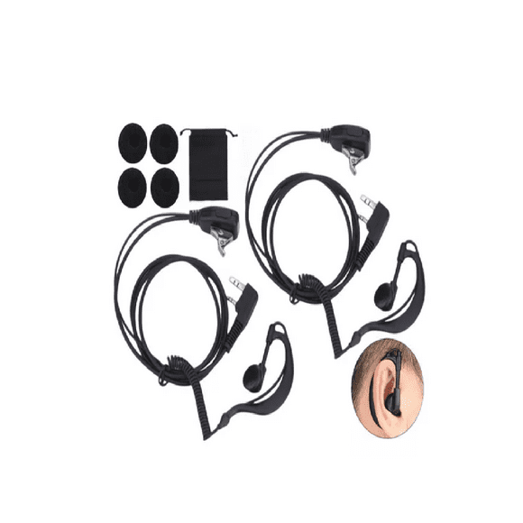 Audífonos Manos Libres Para Radio Kenwood Y Baofeng,2 Pzs