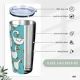 thumbnail image 6 of Kll Cartoon Funny Goose Stainless Steel Vacuum Insulated Coffee Cup 20 Oz Insulated Travel Mug Water Cup With Leak-Proof Straw Lid & Flip Lid,1 Metal Straws,1 Cleaning Brush, 6 of 8