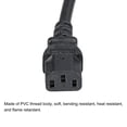 thumbnail image 4 of Cable de Alimentación AC Uxcell de 3 Clavijas C13 Hembra 3.28Ft 250V 10A Cable de Extensión PDU 1Pcs, 4 of 5