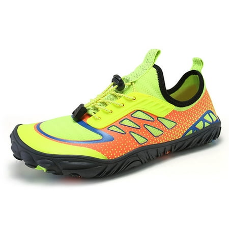 

Flexible Unisex Water Shoes with Toe Cap Protection Quick Dry Beach Sneakers 40 Orange Green